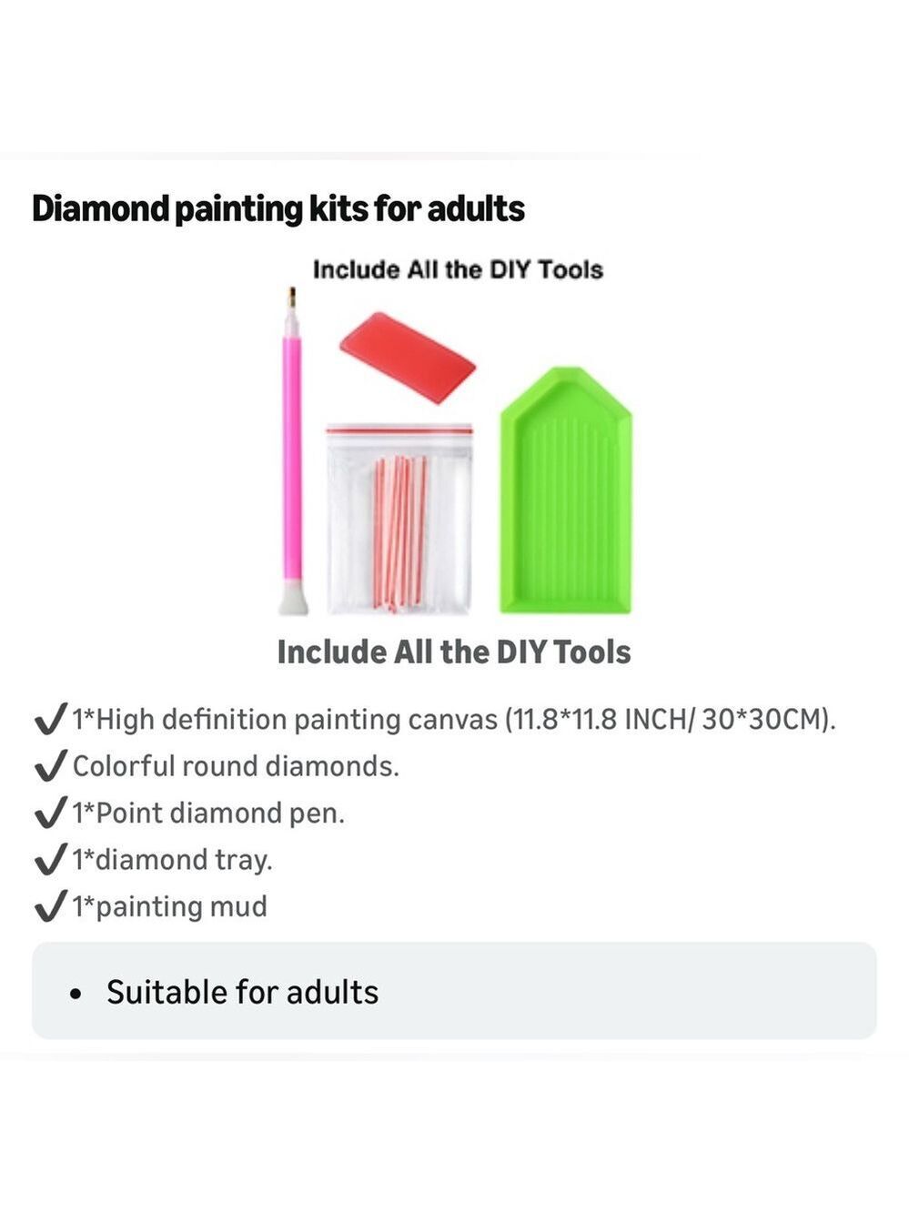 5D DIY Diamond Painting Kit Snowman Christmas Full Drill Design Christmas Wreath - Picture 8 of 9
